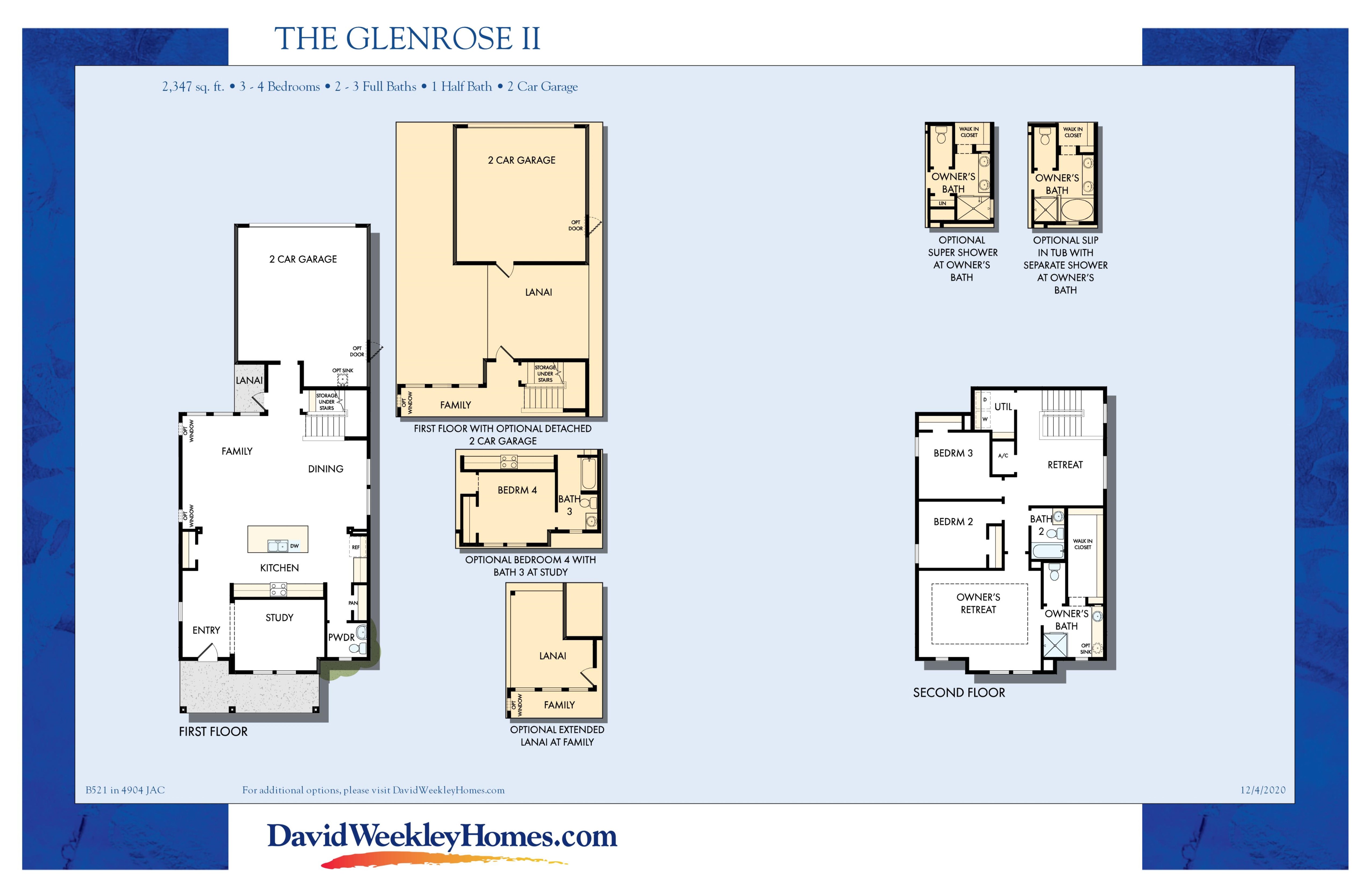 Glenrose II Floor Plan West End at Town Center Nocatee